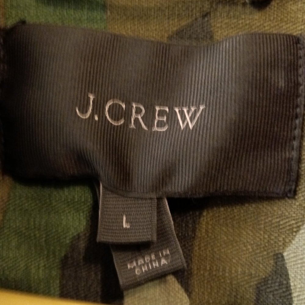 J. Crew Camoflauge Utility Jean-Style Jacket Size Large - Picture 9 of 12